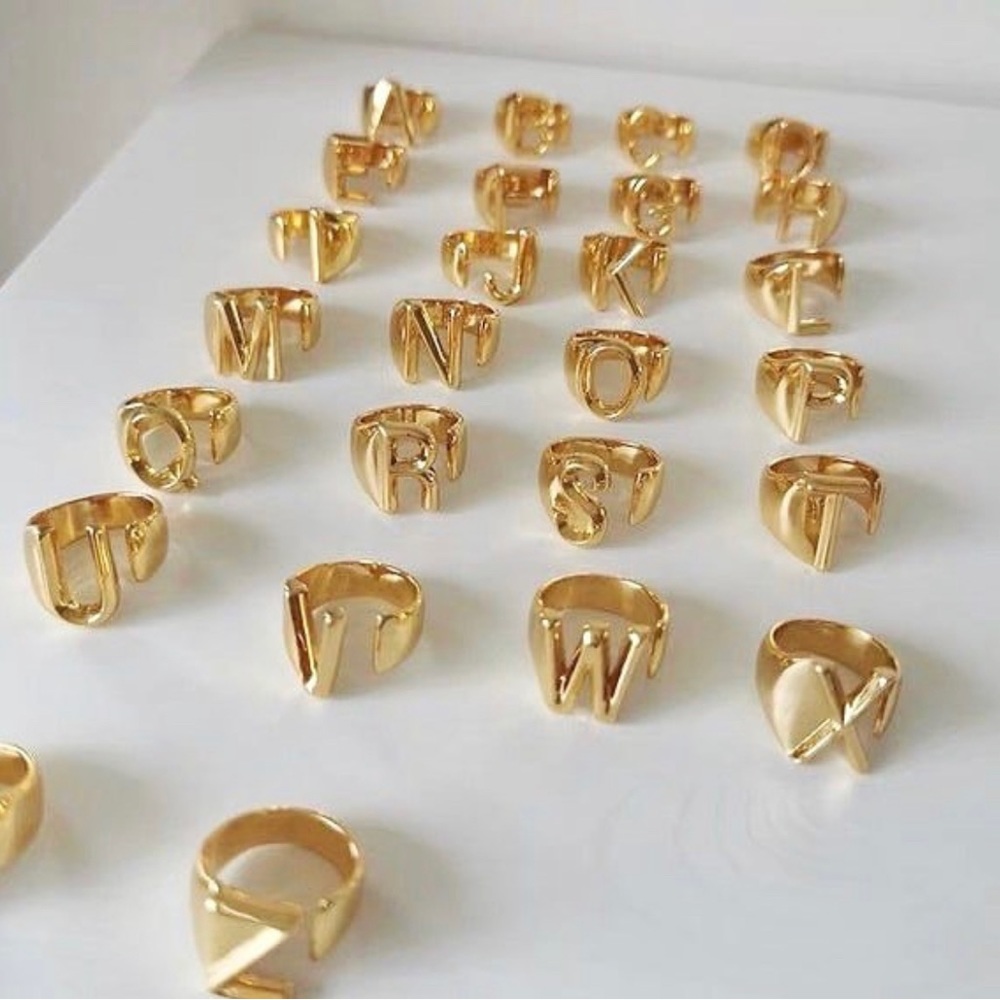 Letter Rings Stainless steel Ajustable